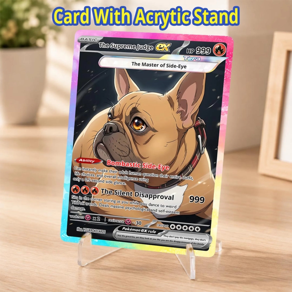 Pet Pokemon Cards Custom Sassy Judgy Pet Gift, Custom Pokemon Card Pet Animated Style, Customized Pokemon Cards - YPC-63 (6)