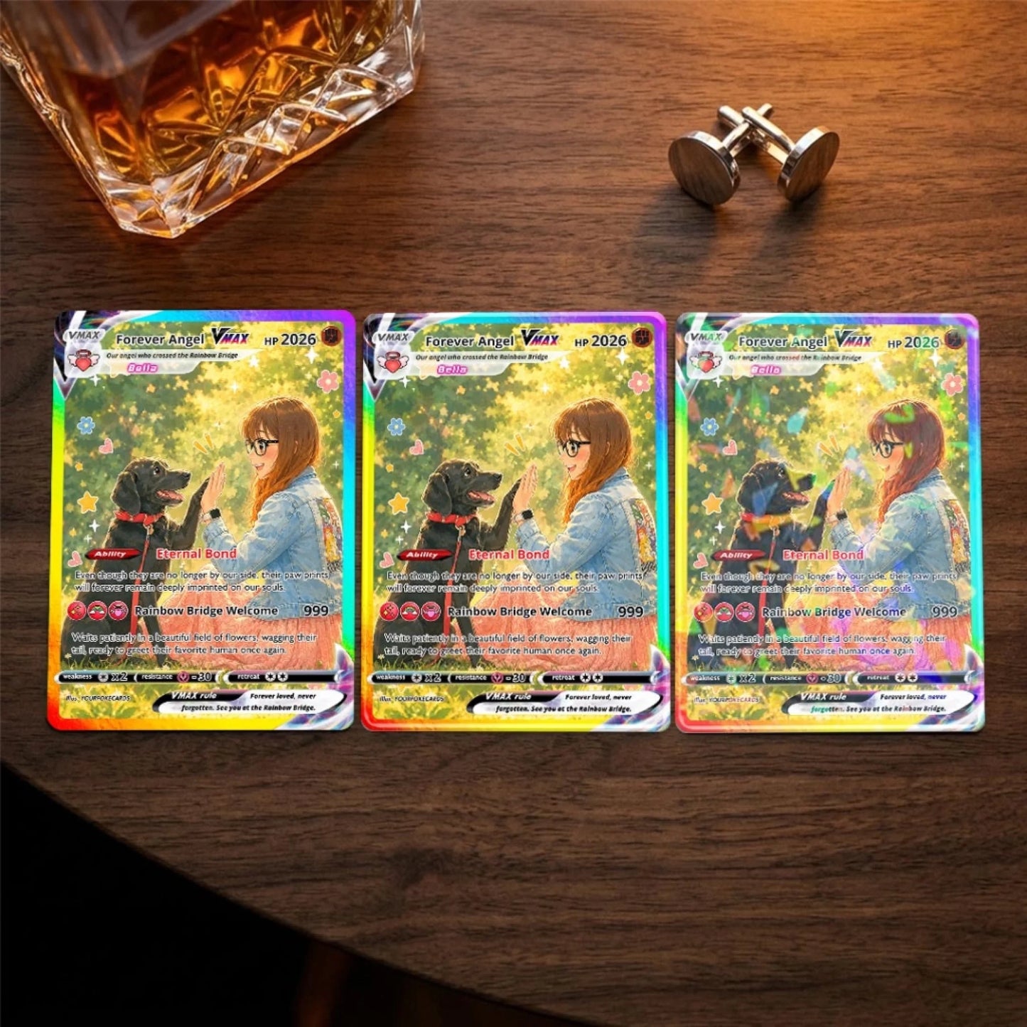 Custom Pokemon Card Pet Memorial Gift, Rainbow Bridge Dog Remembrance Keepsake, Personalized In Loving Memory Trading Card - YPC-77 (5)