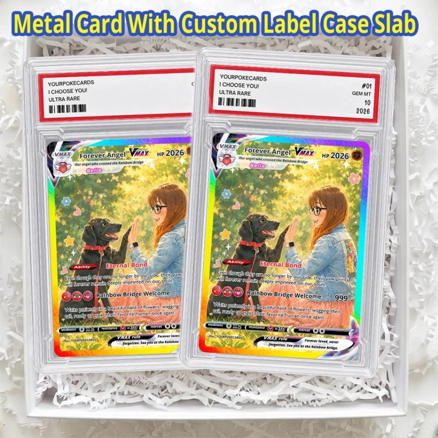 Custom Pokemon Card Pet Memorial Gift, Rainbow Bridge Dog Remembrance Keepsake, Personalized In Loving Memory Trading Card - YPC-77 (7)