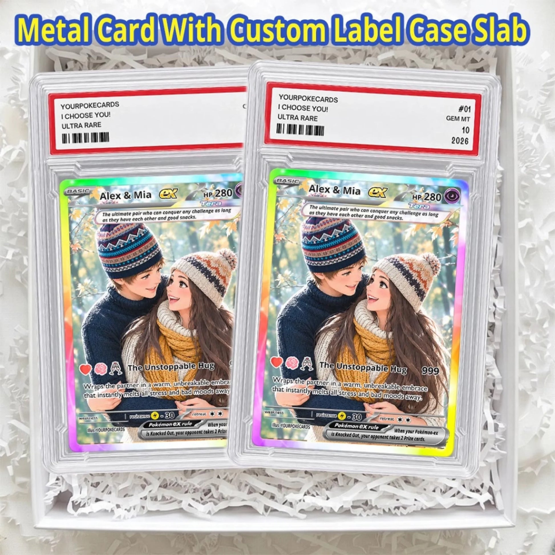 Custom Pokemon Card Couple Gift, Personalized Boyfriend Girlfriend Trading Card, Cute Relationship Keepsake - YPC-78 (6)