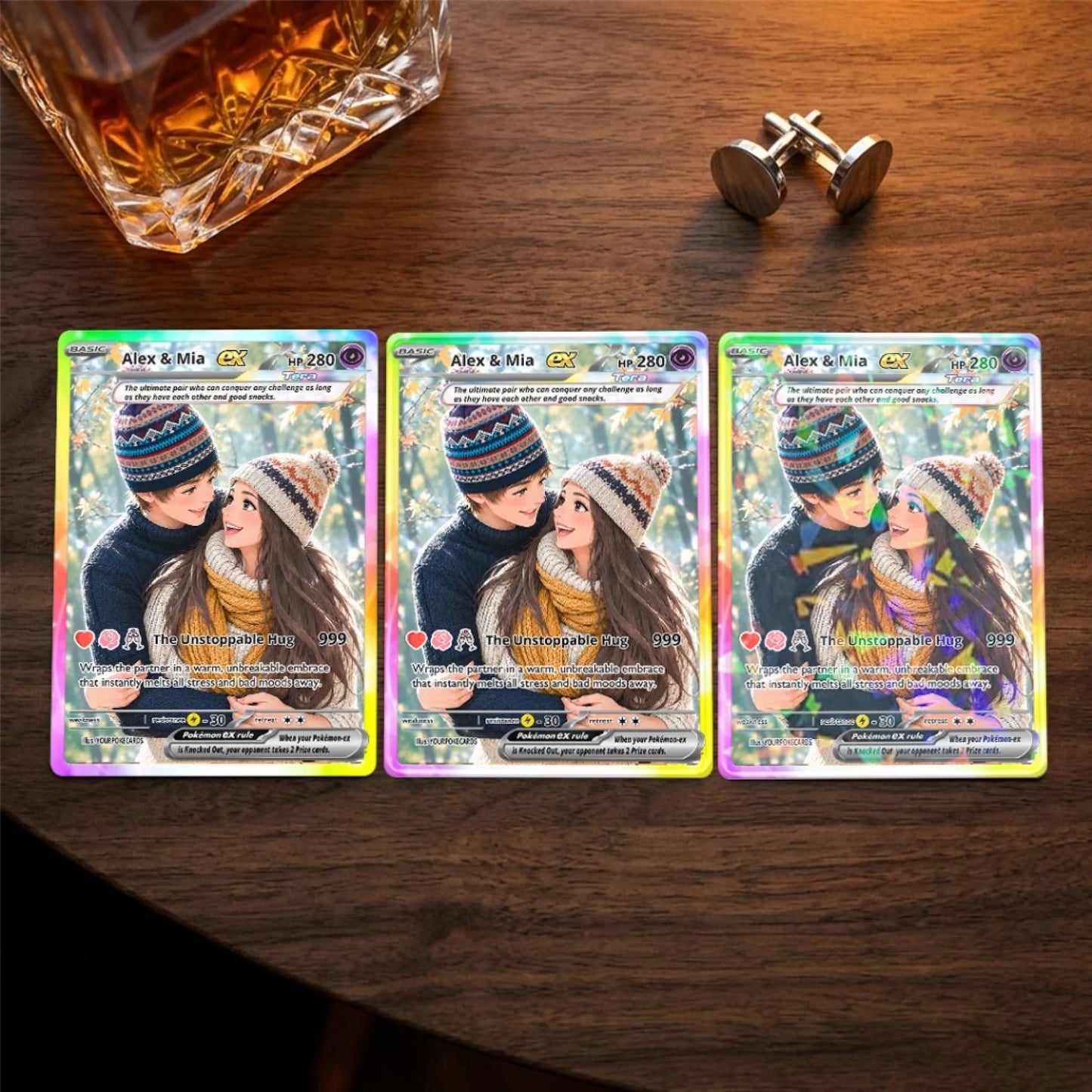 Custom Pokemon Card Couple Gift, Personalized Boyfriend Girlfriend Trading Card, Cute Relationship Keepsake - YPC-78 (4)