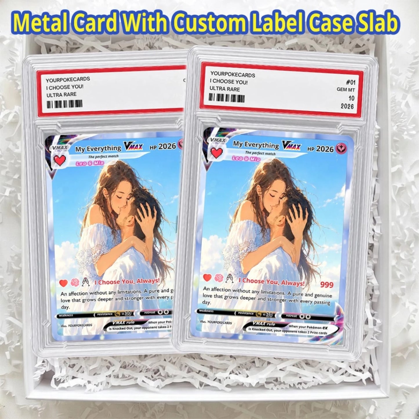 Custom Pokemon Card Couple Gift, Romantic Anniversary Keepsake, Personalized Boyfriend Girlfriend Trading Card - YPC-79 (6)