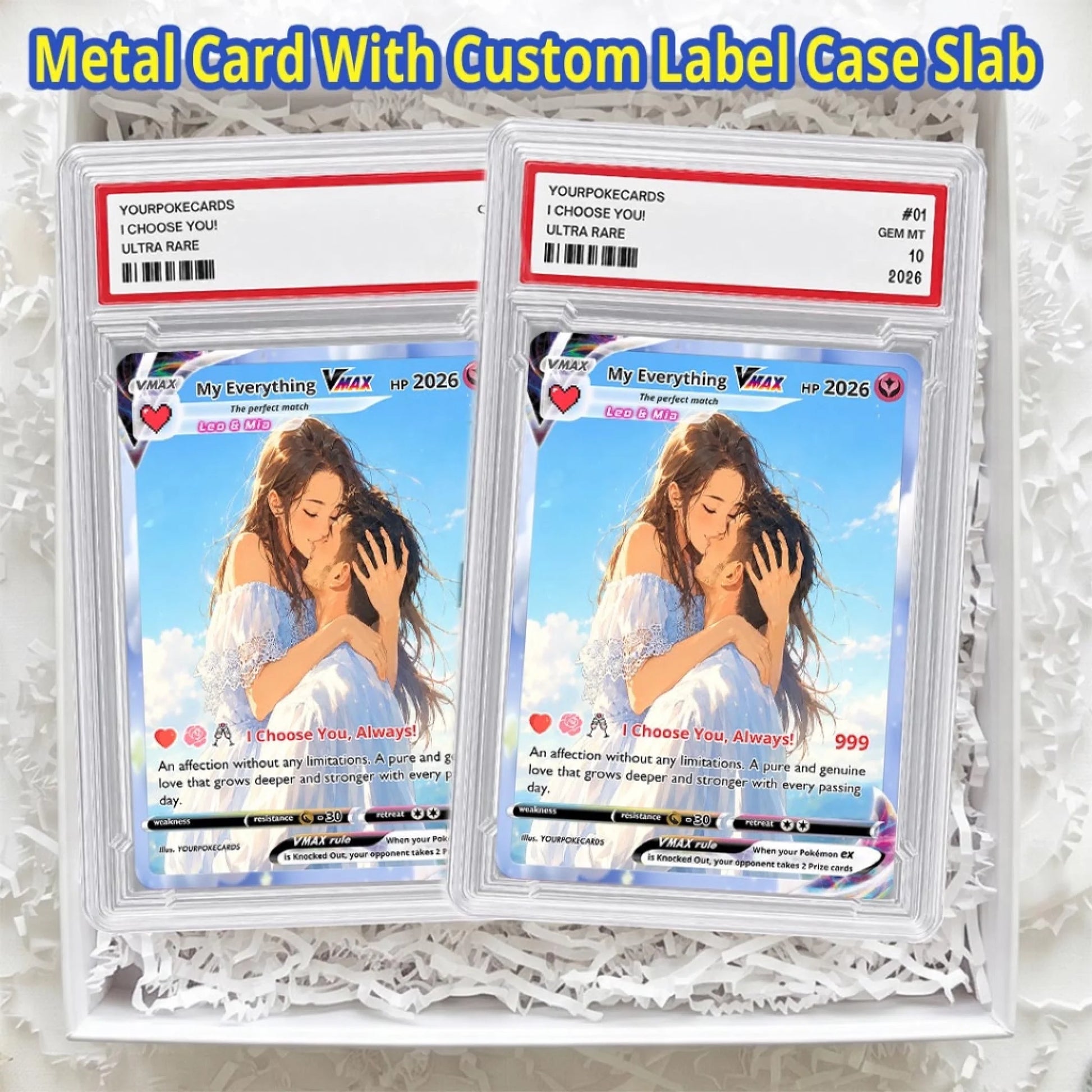 Custom Pokemon Card Couple Gift, Romantic Anniversary Keepsake, Personalized Boyfriend Girlfriend Trading Card - YPC-79 (6)