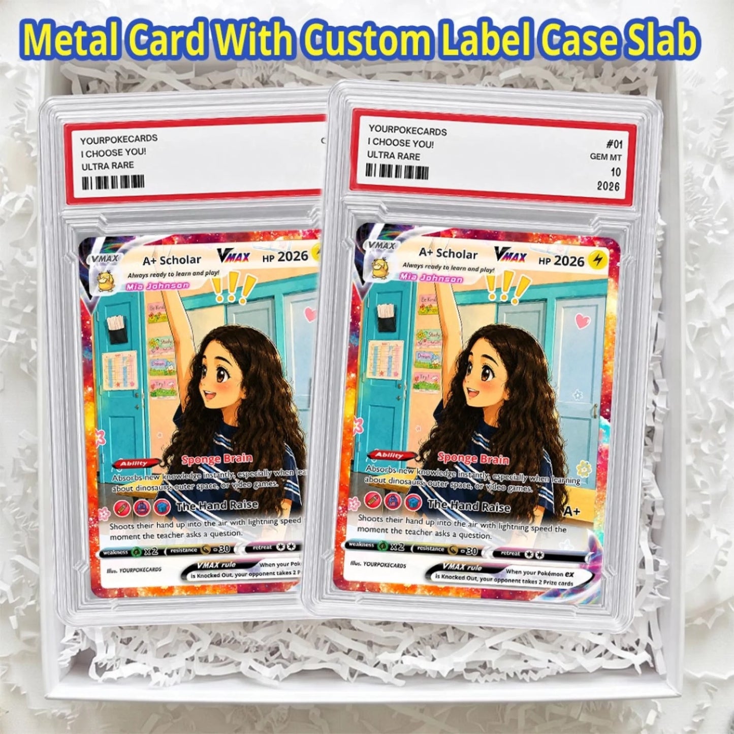 Custom Pokemon Card Back to School Gift, First Day of School Keepsake, Personalized Kids Trading Card - YPC-80 (7)