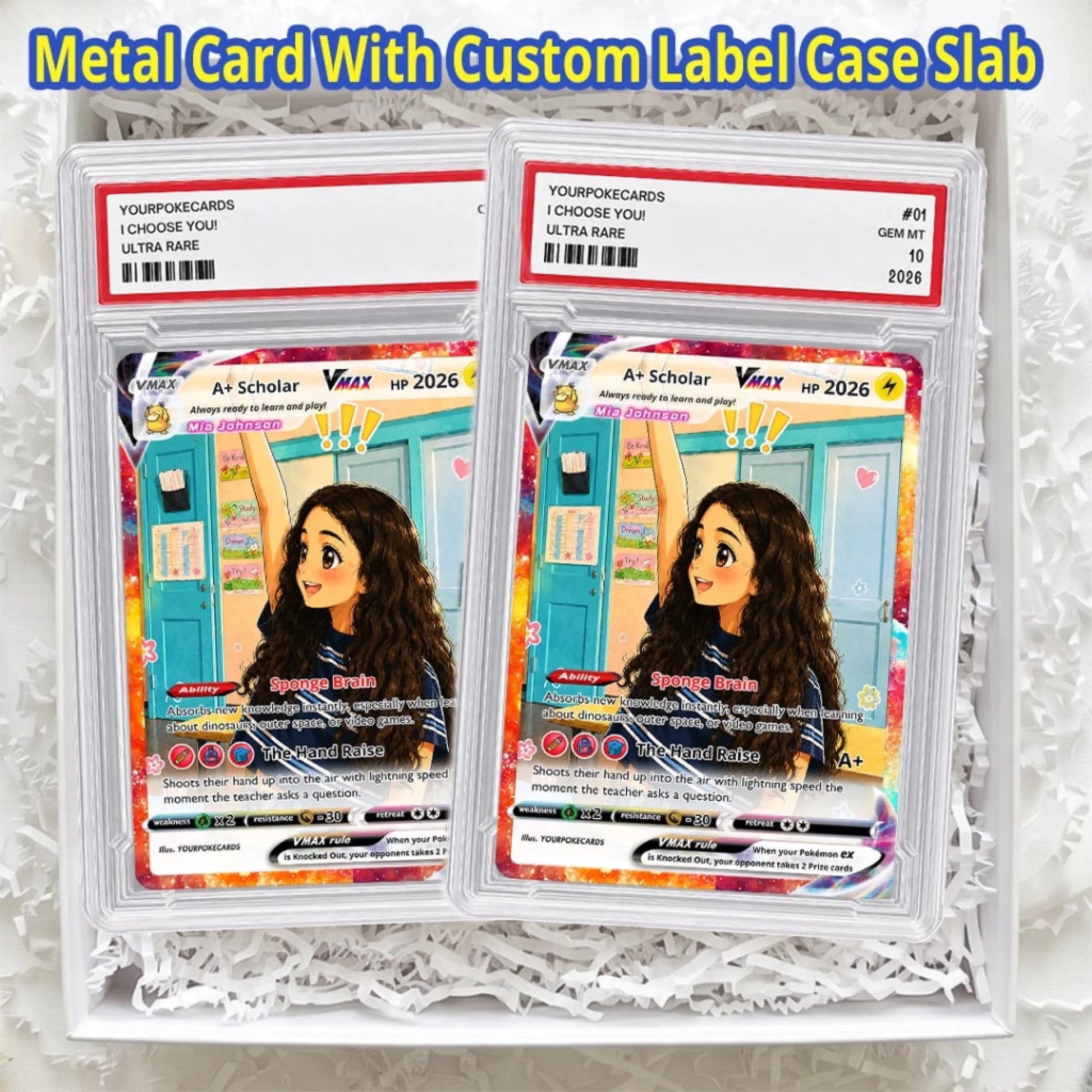 Custom Pokemon Card Back to School Gift, First Day of School Keepsake, Personalized Kids Trading Card - YPC-80 (7)