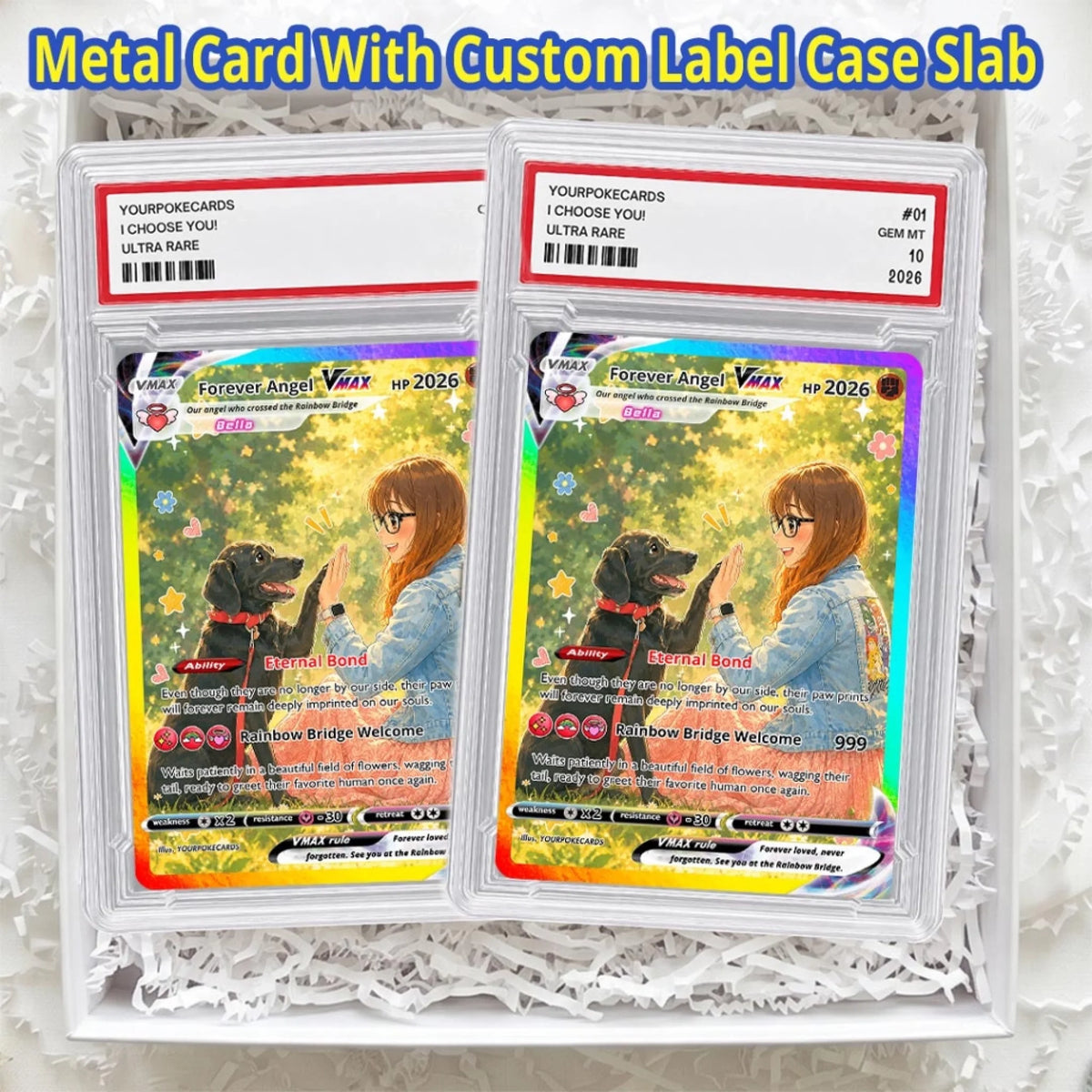Custom Pokemon Card Pet Memorial Gift, Rainbow Bridge Dog Remembrance Keepsake, Personalized In Loving Memory Trading Card - YPC-77 (7)
