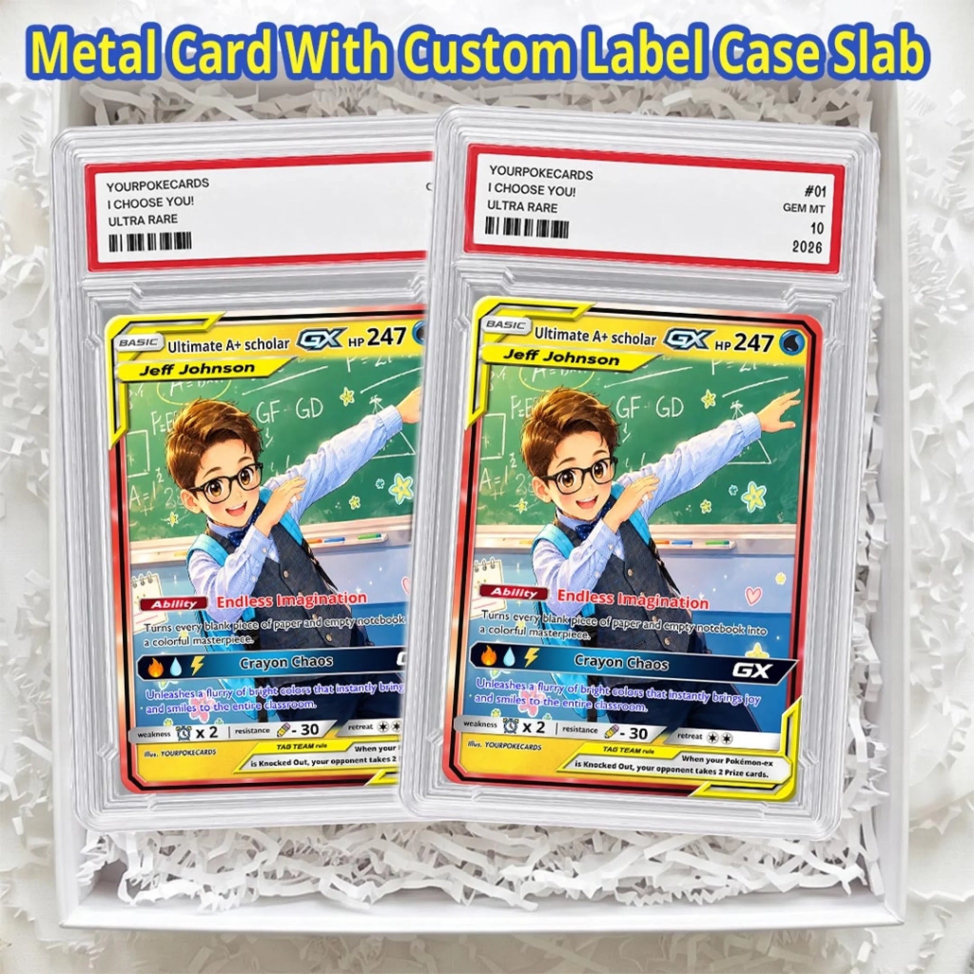 Custom Pokemon Card Back to School Gift, First Day of School Keepsake, Personalized Kids Trading Card - YPC-81 (6)