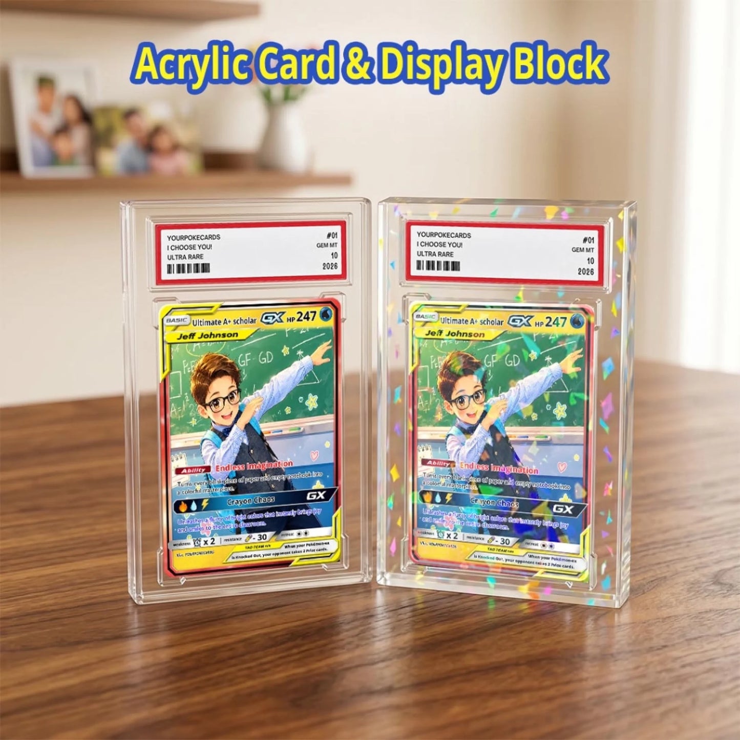 Custom Pokemon Card Back to School Gift, First Day of School Keepsake, Personalized Kids Trading Card - YPC-81 (5)