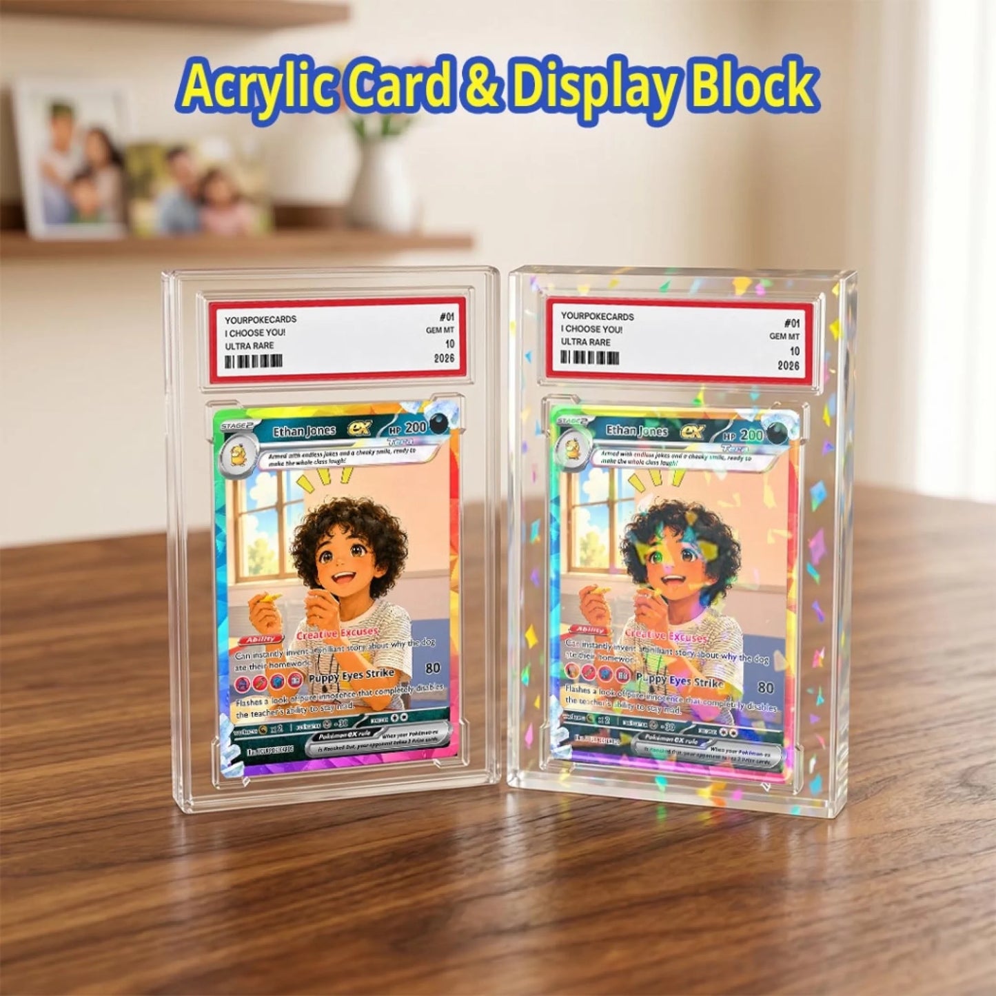 Custom Pokemon Card Back to School Gag Gift, Funny Personalized Kids Trading Card, Lovable Troublemaker First Day of School Keepsake - YPC-82 (6)