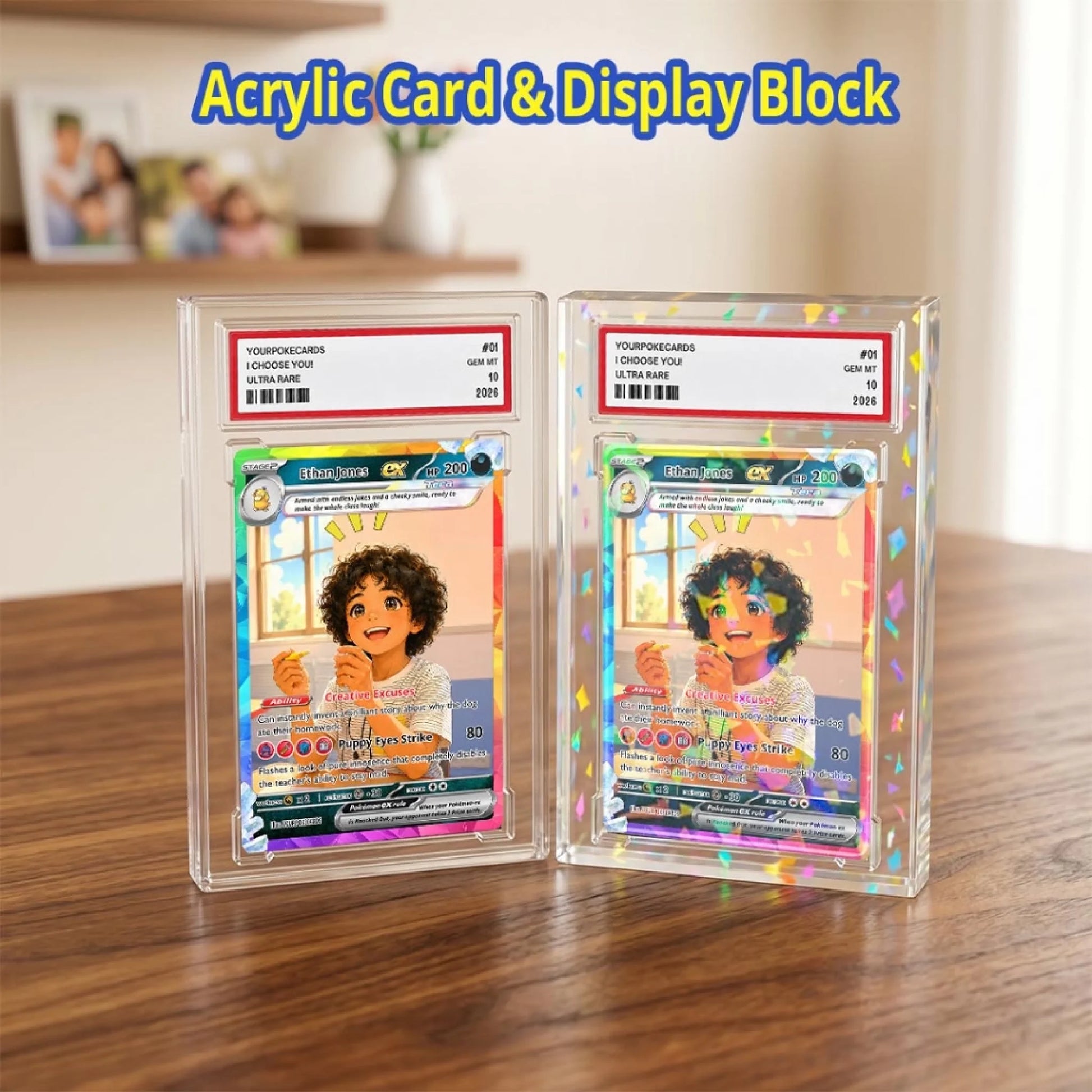 Custom Pokemon Card Back to School Gag Gift, Funny Personalized Kids Trading Card, Lovable Troublemaker First Day of School Keepsake - YPC-82 (6)