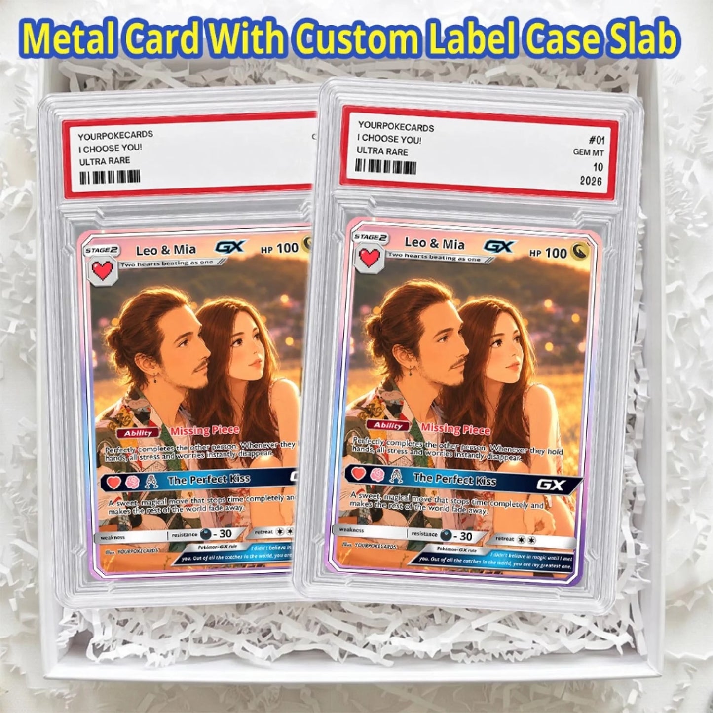 Custom Pokemon Card Couple Gift, True Love Personalized Trading Card, Romantic Anniversary Keepsake - YPC-83 (7)