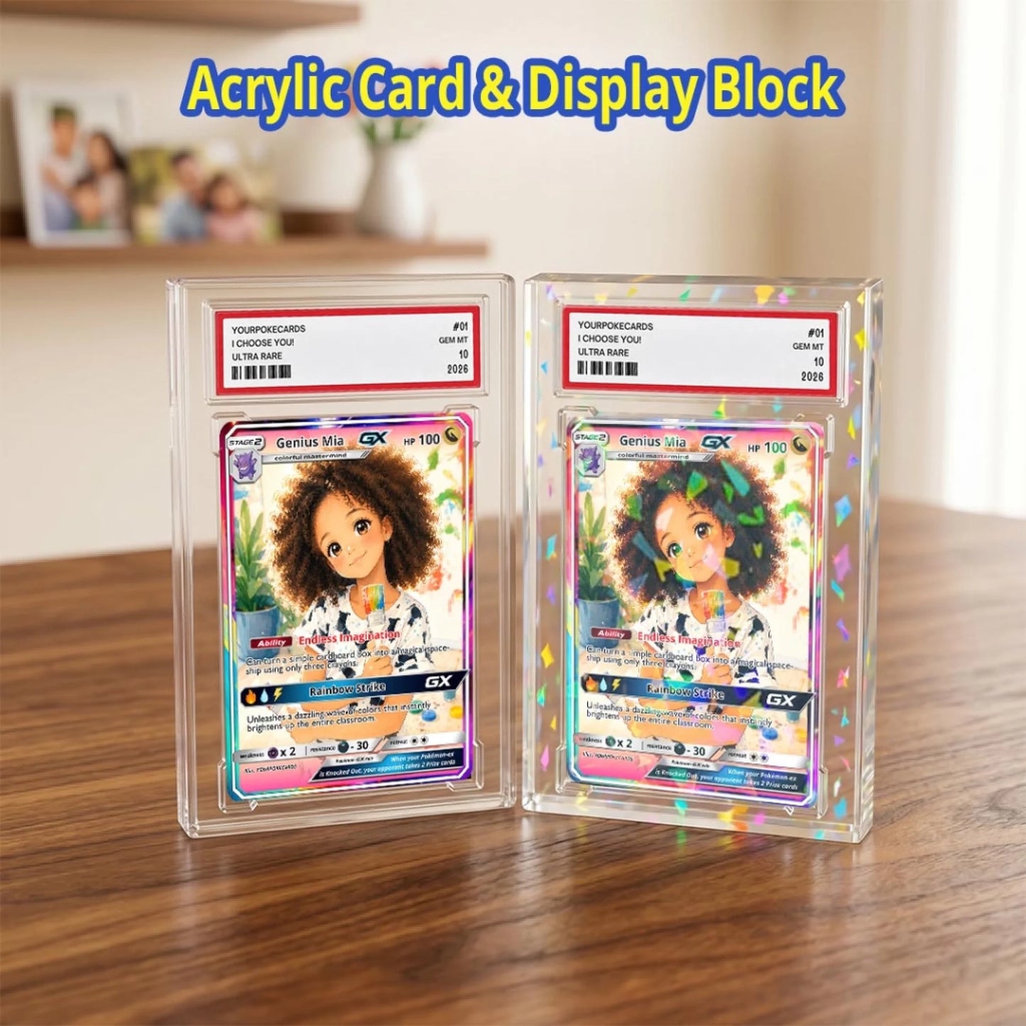 Custom Pokemon Card Back to School Gift, Little Artist Personalized Kids Trading Card, Creative Genius Keepsake - YPC-84 (6)