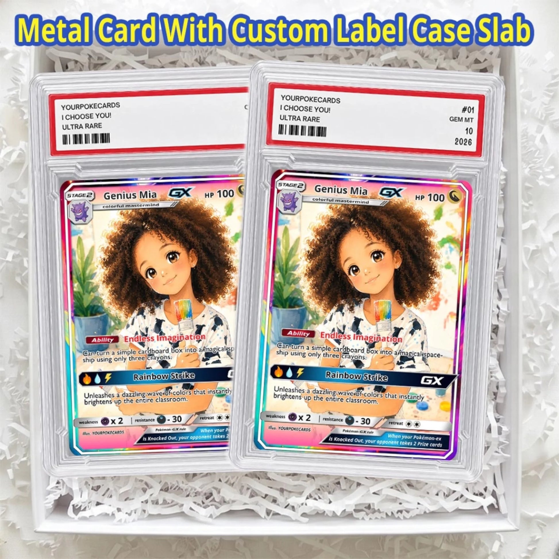 Custom Pokemon Card Back to School Gift, Little Artist Personalized Kids Trading Card, Creative Genius Keepsake - YPC-84 (7)