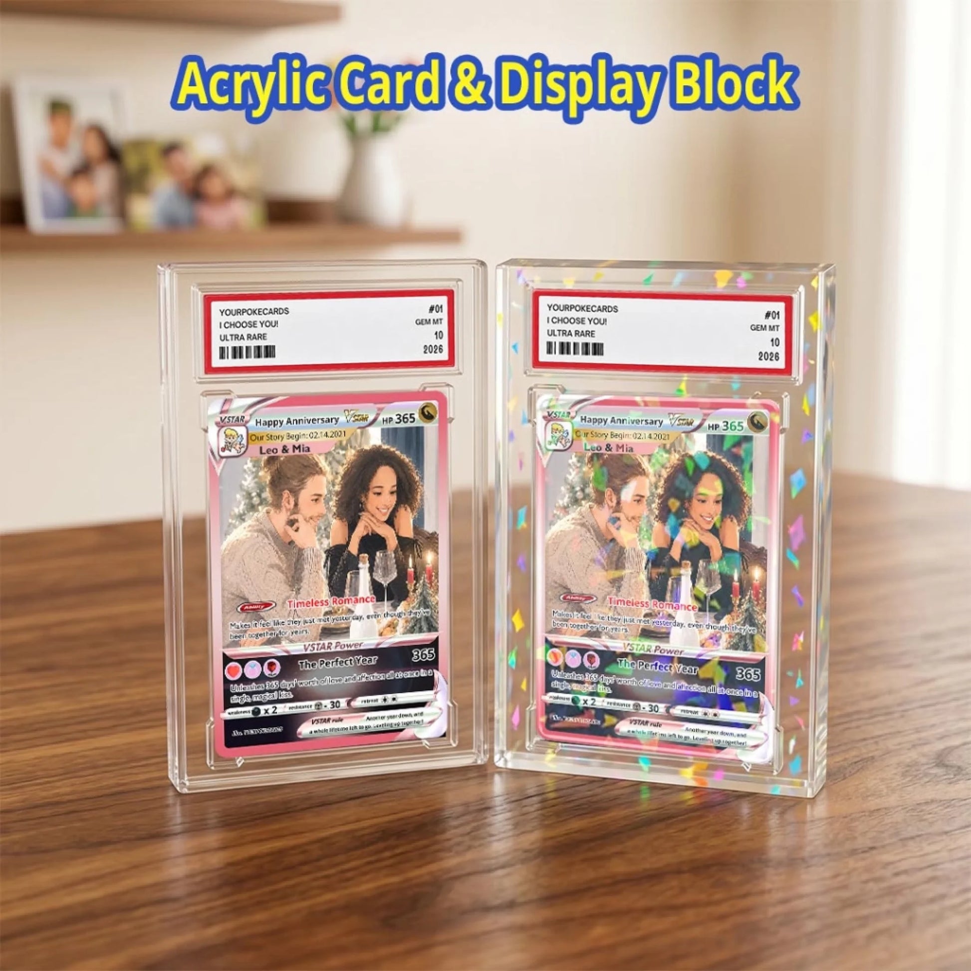 Custom Pokemon Card Anniversary Gift, Happy Anniversary Personalized Couple Trading Card, Milestone Keepsake - YPC-87 (4)